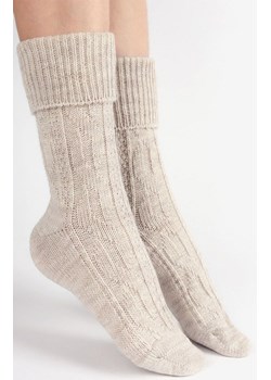 Ciepłe skarpetki damskie piaskowe, Kolor piaskowy, Rozmiar 36-38, Cerber ze sklepu Intymna w kategorii Skarpetki damskie - zdjęcie 186120778