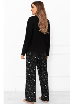Bawełniana piżama damska długa Bonnie, Kolor czarny-wzór, Rozmiar M, Italian Fashion - id: 216615 - marki Italian Fashion - 186120937 Bawełniana piżama damska długa Bonnie, Kolor czarny-wzór, Rozmiar M, Italian Fashion ze sklepu Intymna w kategorii Piżamy damskie - zdjęcie 186120937
