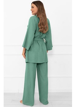 Szlafrok damski kimono z rękawem 3/4 szałwia Bono, Kolor szałwia, Rozmiar S, Italian Fashion ze sklepu Intymna w kategorii Szlafroki damskie - zdjęcie 186120946