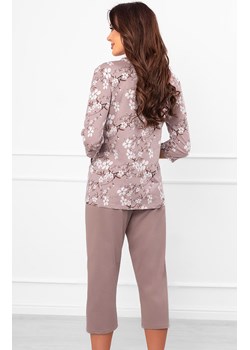 Bawełniana piżama damska z rękawem i spodniami 3/4 Kimuri, Kolor cappuccino, Rozmiar M, Italian Fashion - id: 217167 - marki Italian Fashion - 186121007 Bawełniana piżama damska z rękawem i spodniami 3/4 Kimuri, Kolor cappuccino, Rozmiar M, Italian Fashion ze sklepu Intymna w kategorii Piżamy damskie - zdjęcie 186121007