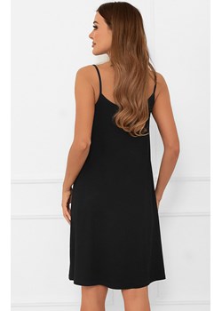 Koszula nocna damska wąskie ramiączko czarna Kongo, Kolor czarny, Rozmiar S, Italian Fashion ze sklepu Intymna w kategorii Koszule nocne - zdjęcie 186121038