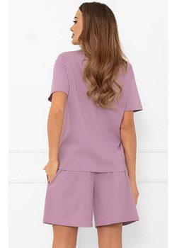Bawełniana piżama damska na krótki rękaw i krótkie spodenki wrzosowa Ksara, Kolor wrzosowy, Rozmiar S, Italian Fashion - id: 217164 - marki Italian Fashion - 186121058 Bawełniana piżama damska na krótki rękaw i krótkie spodenki wrzosowa Ksara, Kolor wrzosowy, Rozmiar S, Italian Fashion ze sklepu Intymna w kategorii Piżamy damskie - zdjęcie 186121058