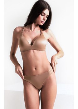Biustonosz półusztywniany semi-soft bezszwowy bez fiszbin ciemnobeżowy Shine, Kolor ciemnobeżowy, Rozmiar 70B, Lormar ze sklepu Intymna w kategorii Biustonosze - zdjęcie 186121226