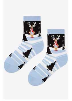 Marilyn świąteczne skarpetki damskie Rudolph, Kolor niebieski-wzór, Rozmiar 36-40, Marilyn ze sklepu Intymna w kategorii Skarpetki damskie - zdjęcie 186121578