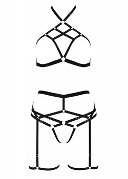 Komplet otwarty czarne pasy harness Morgan, Kolor czarny, Rozmiar S/M, Passion - id: 160477 - marki Passion - 186121758 Komplet otwarty czarne pasy harness Morgan, Kolor czarny, Rozmiar S/M, Passion ze sklepu Intymna w kategorii Komplety bielizny damskiej - zdjęcie 186121758
