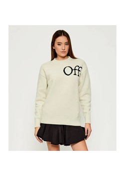 OFF-WHITE Wełniany sweter | Loose fit ze sklepu Gomez Fashion Store w kategorii Swetry damskie - zdjęcie 186124718