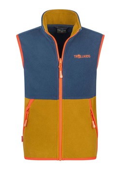 Trollkids Kamizelka polarowa &quot;Kjerag&quot; w kolorze granatowo-jasnobrązowym ze sklepu Limango Polska w kategorii Kamizelki męskie - zdjęcie 186124767