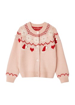 vertbaudet Kardigan w kolorze jasnoróżowo-czerwono-białym ze sklepu Limango Polska w kategorii Swetry dziewczęce - zdjęcie 186124819