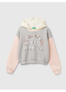Benetton Bluza w kolorze szaro-jasnoróżowo-kremowym ze sklepu Limango Polska w kategorii Bluzy dziewczęce - zdjęcie 186124865