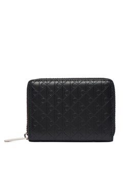 Portfel Calvin Klein Emblem Emboss Zip Coin Pouch LV04D1087G Czarny ze sklepu eobuwie.pl w kategorii Portfele męskie - zdjęcie 186124965
