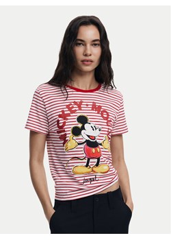 Desigual T-Shirt Mickey 25SWTKAI Czerwony Regular Fit ze sklepu MODIVO w kategorii Bluzki damskie - zdjęcie 186125117