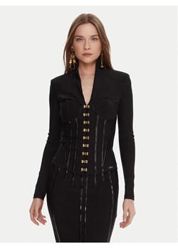 Elisabetta Franchi Marynarka GI-182-57E2-V590 Czarny Slim Fit ze sklepu MODIVO w kategorii Marynarki damskie - zdjęcie 186125155