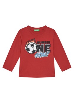 United Colors Of Benetton Bluzka 3I1XG10KQ Czerwony Regular Fit ze sklepu MODIVO w kategorii T-shirty chłopięce - zdjęcie 186125165