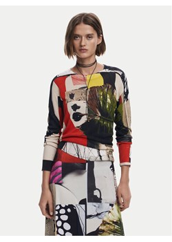 Desigual Sweter Collagelacro 25SWJF27 Kolorowy Regular Fit ze sklepu MODIVO w kategorii Swetry damskie - zdjęcie 186125187
