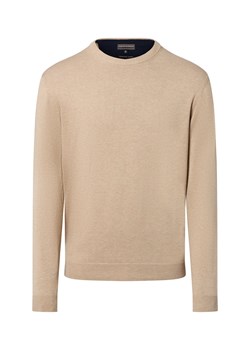 Finshley & Harding Sweter z dodatkiem kaszmiru Mężczyźni drobna dzianina beżowy marmurkowy ze sklepu vangraaf w kategorii Swetry męskie - zdjęcie 186126068