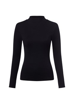 Marie Lund Damska koszulka z długim rękawem Kobiety Bawełna czarny jednolity ze sklepu vangraaf w kategorii Bluzki damskie - zdjęcie 186126107