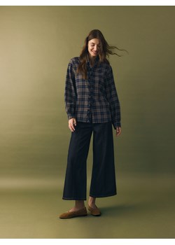Reserved - Jeansy wide leg z przeszyciami - granatowy ze sklepu Reserved w kategorii Jeansy damskie - zdjęcie 186127015