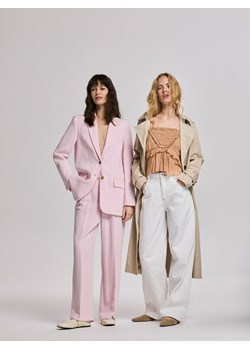 Reserved - Jeansy wide leg z kantem - złamana biel - id: YS075-01J - marki Reserved - 186127027 Reserved - Jeansy wide leg z kantem - złamana biel ze sklepu Reserved w kategorii Jeansy damskie - zdjęcie 186127027