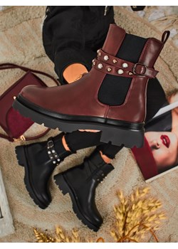 Wyższe botki damskie eko skórzane Pearl Mist ze sklepu royalfashion.pl w kategorii Botki - zdjęcie 186127085