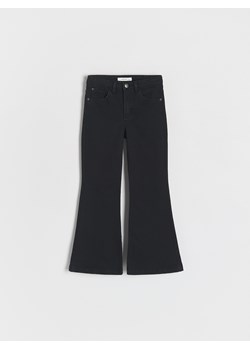 Reserved - Jeansy flare high waist - czarny ze sklepu Reserved w kategorii Spodnie dziewczęce - zdjęcie 186128426