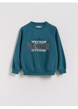 Reserved - Bluza z nadrukiem - ciemny turkus ze sklepu Reserved w kategorii Bluzy chłopięce - zdjęcie 186128808