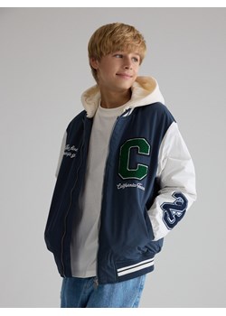 Reserved - Kurtka bomber oversize - granatowy ze sklepu Reserved w kategorii Kurtki chłopięce - zdjęcie 186128858
