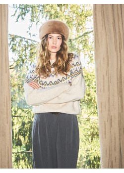 Reserved - Wzorzysty sweter z metalizowaną nitką - wielobarwny - id: YS442-MLC - marki Reserved - 186128988 Reserved - Wzorzysty sweter z metalizowaną nitką - wielobarwny ze sklepu Reserved w kategorii Swetry damskie - zdjęcie 186128988