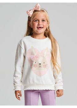 Sinsay - Bluza z nadrukiem i falbanami - kremowy ze sklepu Sinsay w kategorii Bluzy dziewczęce - zdjęcie 186130207