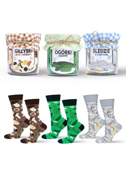 Skarpetki w Słoiku Grzybki + Ogórki + Śledzie 3-pak ze sklepu Sklep SOXO w kategorii Skarpetki damskie - zdjęcie 186130817
