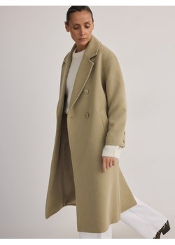 Reserved - Płaszcz oversize z dodatkiem wełny - jasnozielony ze sklepu Reserved w kategorii Płaszcze damskie - zdjęcie 186131315