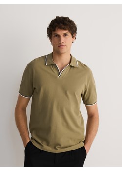 Reserved - Koszulka polo regular fit - zielony ze sklepu Reserved w kategorii T-shirty męskie - zdjęcie 186134389