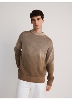 Reserved - Sweter z efektem ombre - beżowy ze sklepu Reserved w kategorii Swetry męskie - zdjęcie 186135837