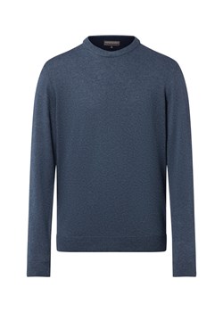 Finshley & Harding Sweter z dodatkiem kaszmiru Mężczyźni drobna dzianina niebieski marmurkowy ze sklepu vangraaf w kategorii Swetry męskie - zdjęcie 186137845