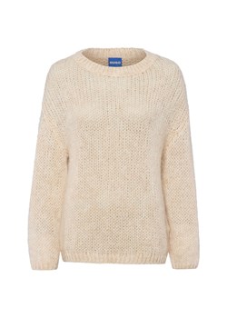 HUGO BLUE Damski sweter z dzianiny z zawartością alpaki - Slookina Kobiety beżowy marmurkowy ze sklepu vangraaf w kategorii Swetry damskie - zdjęcie 186137858