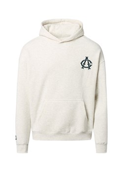 Another Cotton Lab Bluza męska z kapturem - Courtside Mężczyźni Materiał dresowy écru nadruk ze sklepu vangraaf w kategorii Bluzy męskie - zdjęcie 186137867