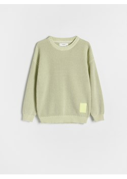 Reserved - Strukturalny sweter z bawełny - jasnozielony ze sklepu Reserved w kategorii Swetry chłopięce - zdjęcie 186138786