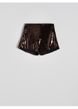 Reserved - Szorty z cekinami - burgundowy ze sklepu Reserved w kategorii Szorty - zdjęcie 186139026