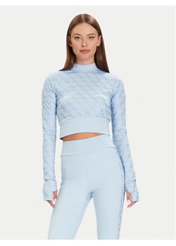 Guess Bluzka W5BP48 K7182 Błękitny Slim Fit - id: 0000305463722 - marki Guess - 186140745 Guess Bluzka W5BP48 K7182 Błękitny Slim Fit ze sklepu MODIVO w kategorii Bluzki damskie - zdjęcie 186140745