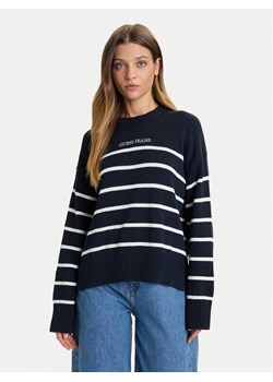 Guess Jeans Sweter W5BR03 Z3HM1 Granatowy Relaxed Fit ze sklepu MODIVO w kategorii Swetry damskie - zdjęcie 186140865
