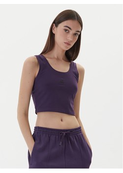 adidas Top Essentials Small Logo KB7127 Fioletowy Slim Fit ze sklepu MODIVO w kategorii Bluzki damskie - zdjęcie 186140867