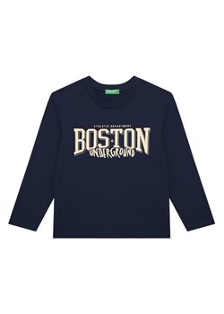 United Colors Of Benetton Bluzka 3JERC10QO Granatowy Regular Fit ze sklepu MODIVO w kategorii T-shirty chłopięce - zdjęcie 186140877