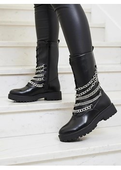 Royalfashion Botki damskie typu workery w kolorze czarnym Goserre ze sklepu royalfashion.pl w kategorii Kozaki damskie - zdjęcie 186141608
