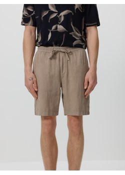 Reserved - Lniane szorty jogger - beżowy - id: 164EG-08X - marki Reserved - 186142136 Reserved - Lniane szorty jogger - beżowy ze sklepu Reserved w kategorii Spodenki męskie - zdjęcie 186142136