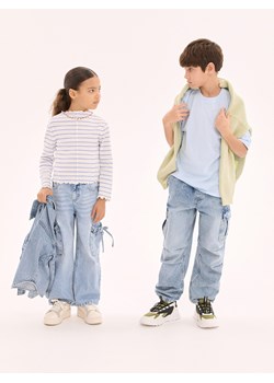 Reserved - Strukturalny sweter z bawełny - jasnozielony ze sklepu Reserved w kategorii Swetry chłopięce - zdjęcie 186142398