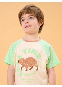 Sinsay - Koszulka z kapibarą - kremowy ze sklepu Sinsay w kategorii T-shirty chłopięce - zdjęcie 186143339