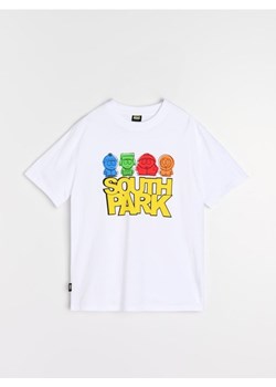 Sinsay - Bawełniana koszulka comfort South Park - biały ze sklepu Sinsay w kategorii T-shirty męskie - zdjęcie 186143399
