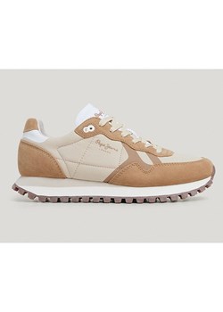 Pepe Jeans FOOTWEAR Skórzane sneakersy &quot;Brit&quot; w kolorze beżowo-jasnobrązowym ze sklepu Limango Polska w kategorii Buty sportowe damskie - zdjęcie 186144177