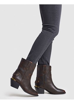 Pepe Jeans FOOTWEAR Skórzane botki &quot;April&quot; w kolorze brązowym ze sklepu Limango Polska w kategorii Botki - zdjęcie 186144215