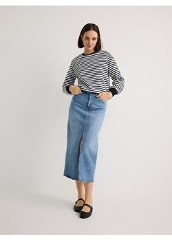 Reserved - Bawełniana bluza w paski - wielobarwny ze sklepu Reserved w kategorii Bluzy damskie - zdjęcie 186146217