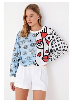 trendyol Bluza w kolorze błękitno-biało-czerwonym - id: 17617752 - marki Trendyol - 186146559 trendyol Bluza w kolorze błękitno-biało-czerwonym ze sklepu Limango Polska w kategorii Bluzy damskie - zdjęcie 186146559